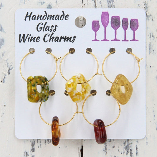 Wine Glass Markers with Handmade Glass Charms