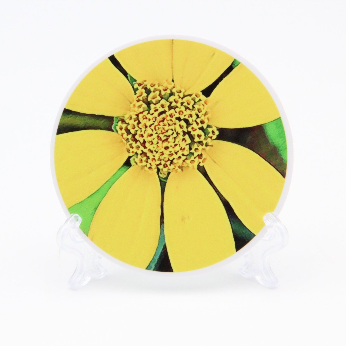 Yellow Coreopsis Flower 3 inch Round Premium Vinyl Sticker